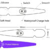 iWand massager deseti rychlostní masážní hlavice fialový - Image 12
