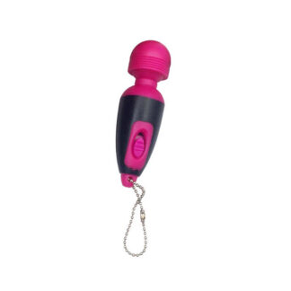 Mini Magic Wand Massager - černo růžověfialový