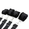 BDSM Bondage set pod matraci s pouty černý