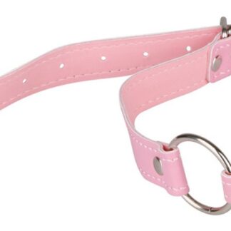 Koženkový roubík kulička růžový