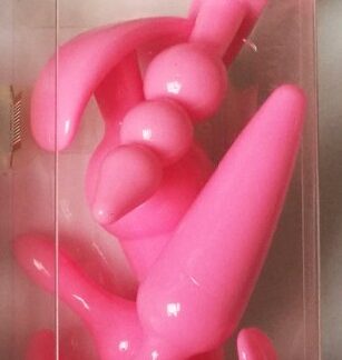 YU YUE Sada 4 ks análních kolíků – růžová