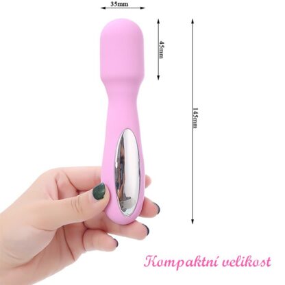 Luxusní růžový Mini Wandík │ Magic Wand Massager - Masážní hlavice