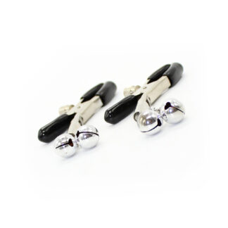 Kolíčky na bradavky s rolničkami černé