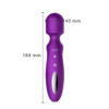 Vyhřívaný magic wand massager XUANAI fialový │ Vibrační masážní hlavice, USB