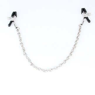 Kolíčky na bradavky s řetízkem černé