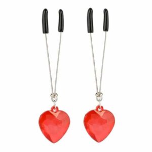 Svorky na bradavky s posuvníkem - se srdíčky