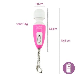 Mini Magic Wand Massager růžový