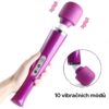 Bezdrátová masážní vibrační hlavice magic wand massager USB fialová