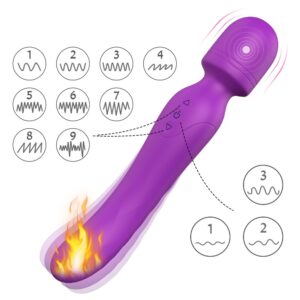 S-Hande - Iris Magic Double Fun- vyhřívaný vibrátor s masážní hlavicí - fialový