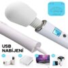 Lesparty Goddess magic wand massager s LCD - bílý