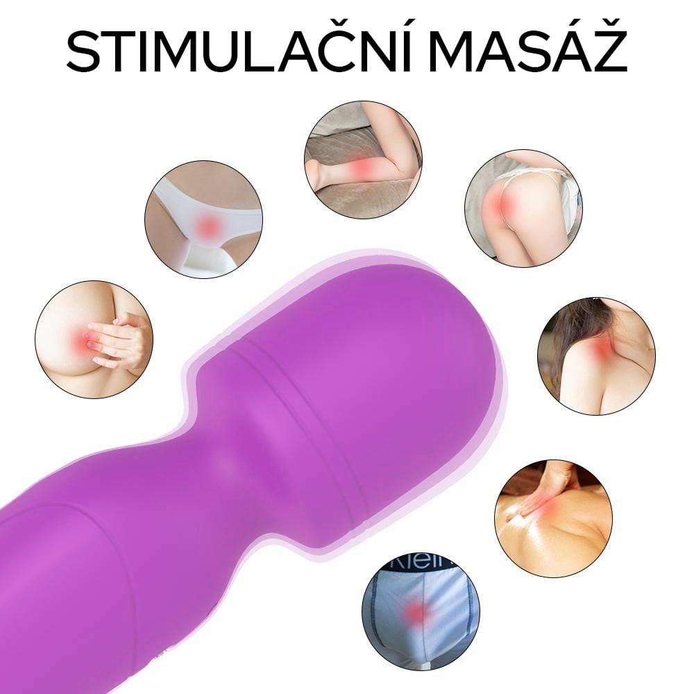 S-Hande - Iris Magic Double Fun- vyhřívaný vibrátor s masážní hlavicí - fialový