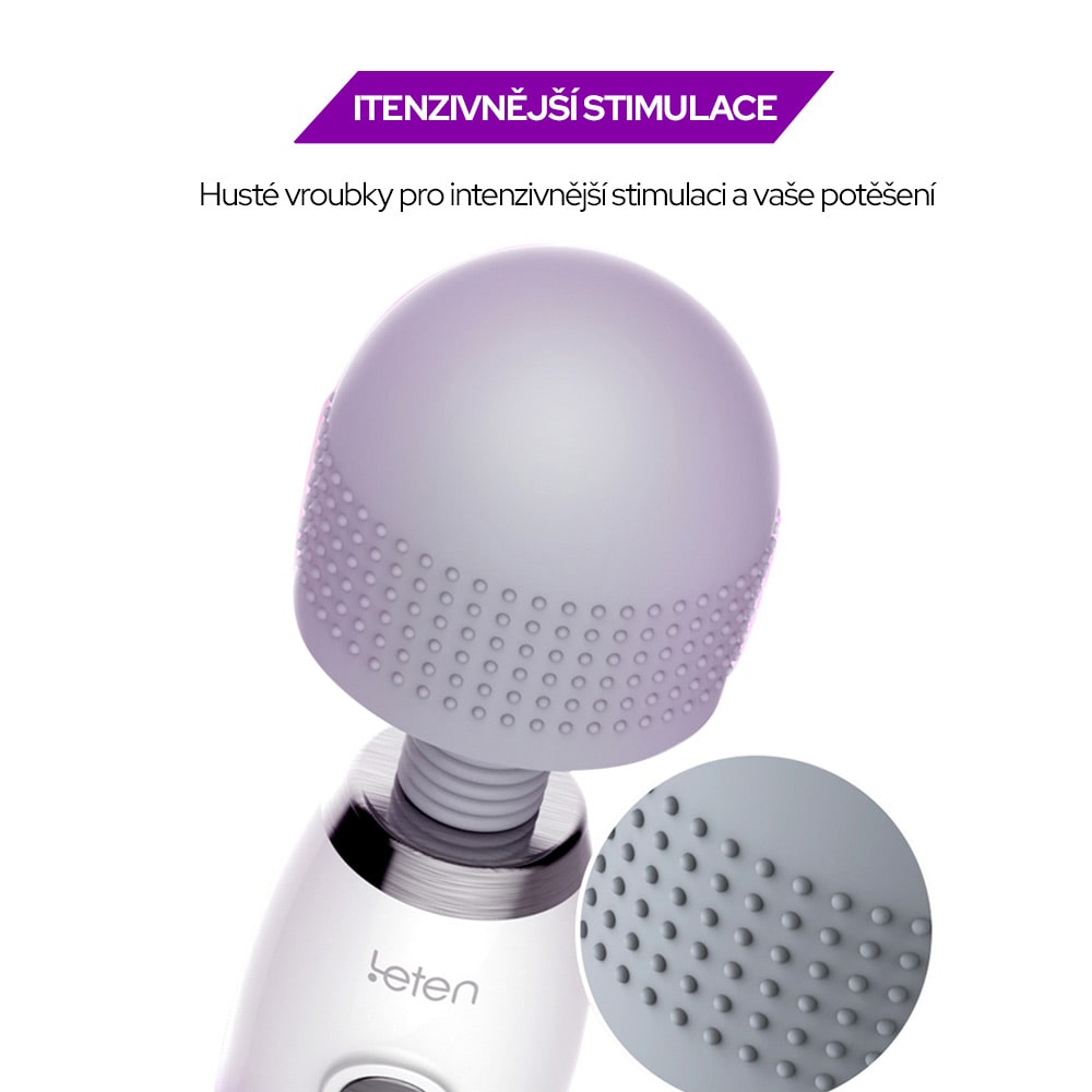 Leten Lightning 2 wand massager extra silný vyhřívaný - Obrázek 5
