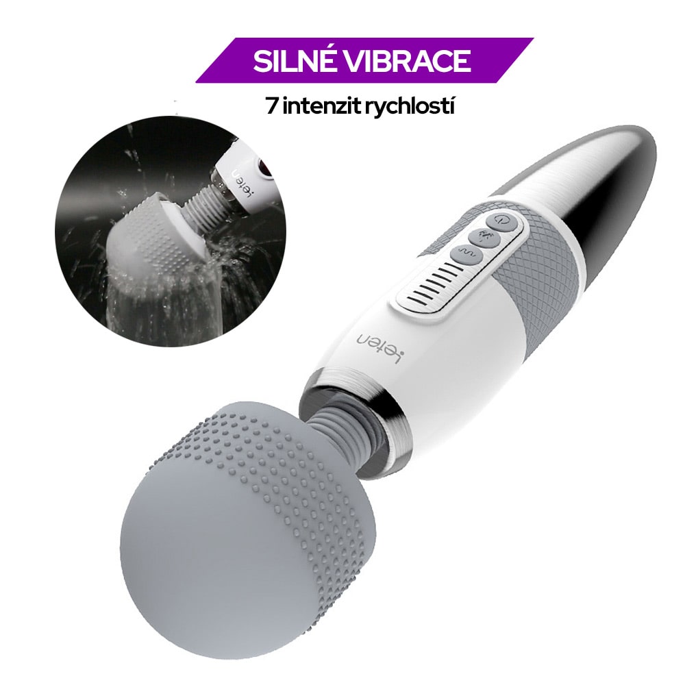Leten Lightning 2 wand massager extra silný vyhřívaný - Obrázek 4