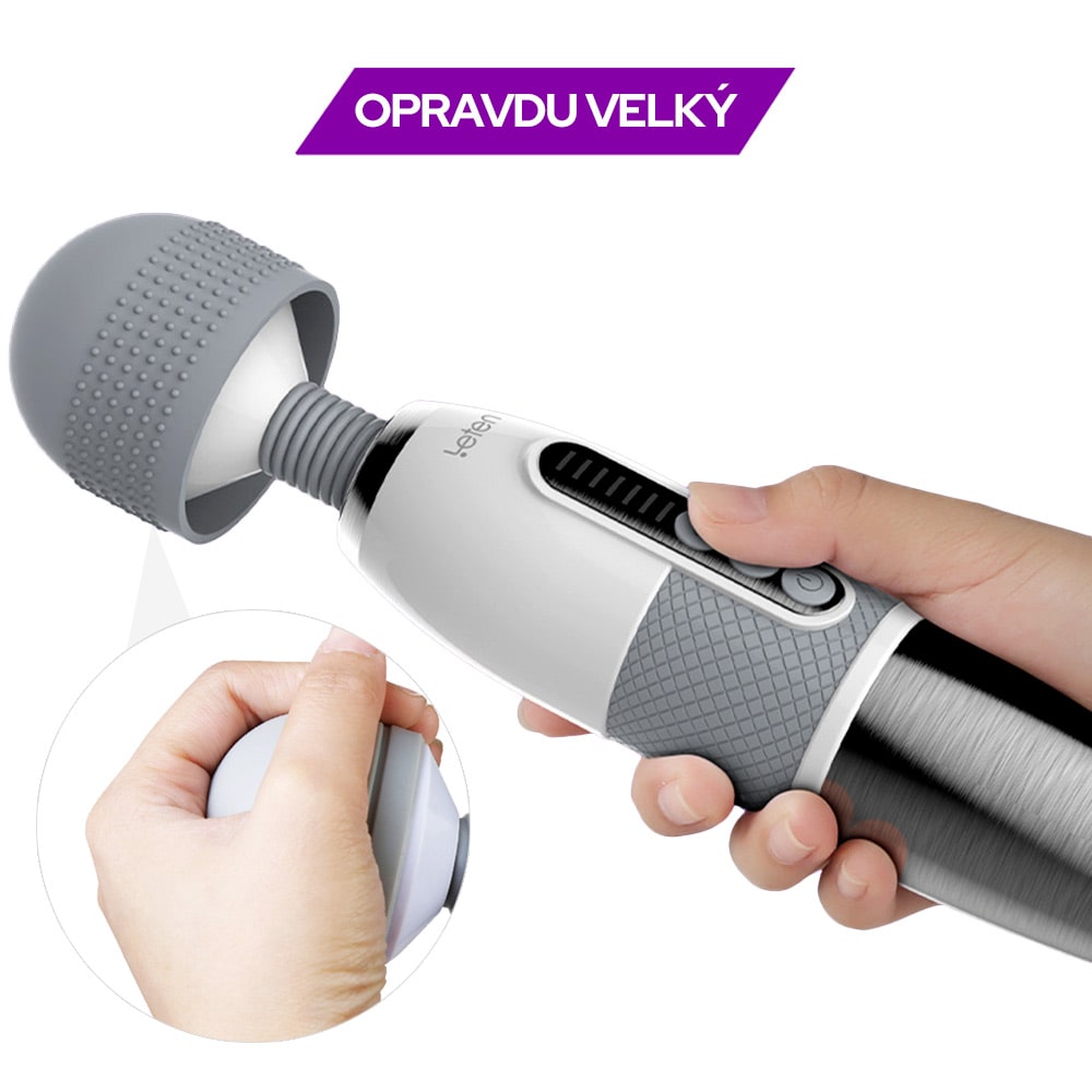 Leten Lightning 2 wand massager extra silný vyhřívaný - Obrázek 6
