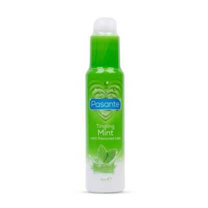 Pasante Tingling Mint Lube je čirý lubrikant na vodní bázi s příchutí máty pro jemné mazání. Může pomoci zmírnit příznaky suchosti genitálií při sexu.