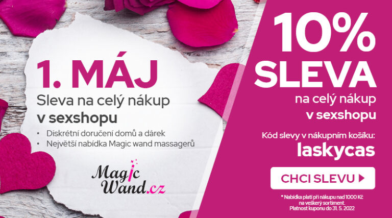 1. MÁJ LÁSKY ČAS – 10% sleva na celý nákup nad 1000 Kč