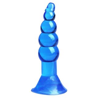 Soft Jelly anální kolík s přísavkou modrý