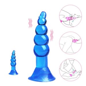 Soft Jelly anální kolík s přísavkou modrý