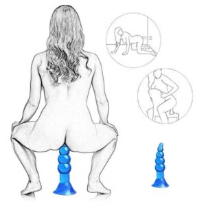 Soft Jelly anální kolík s přísavkou modrý