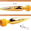Fairy Gold magic wand massager USB masážní hlavice zlatý - Image 5