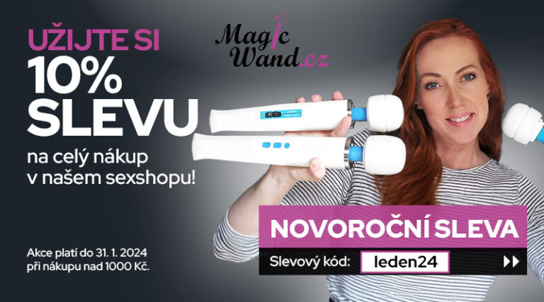 Novoroční sleva 10% na celý nákup! U nás v sexshopu Magicwand.cz nakoupíte během ledna 2024 za ceny minulého roku!