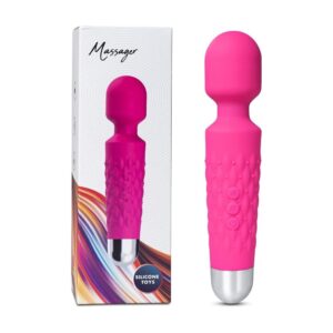 Masážní vibrátor USB Silicone Magic Wand růžový
