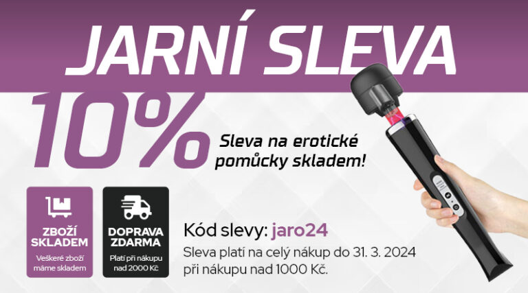 Proslulý obchod s erotickými pomůckami, právě ohlásil JARNÍ SLEVA 10% na veškerý sortiment!