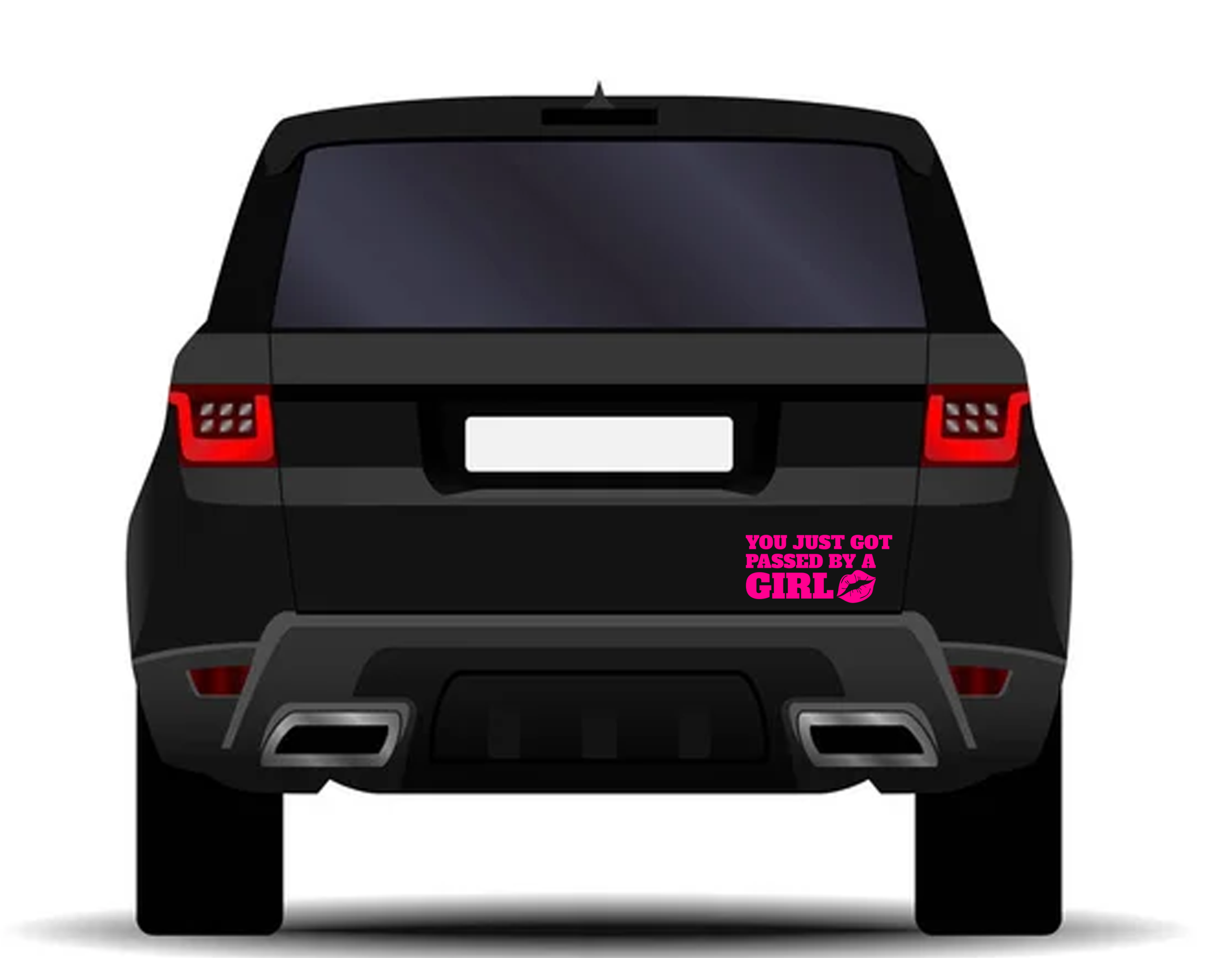 Lascivní samolepky – You just got passed by a girl – Růžová