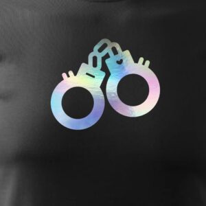 Lascivní Tričko - Pouta - NEW Heavy Unisex Černé