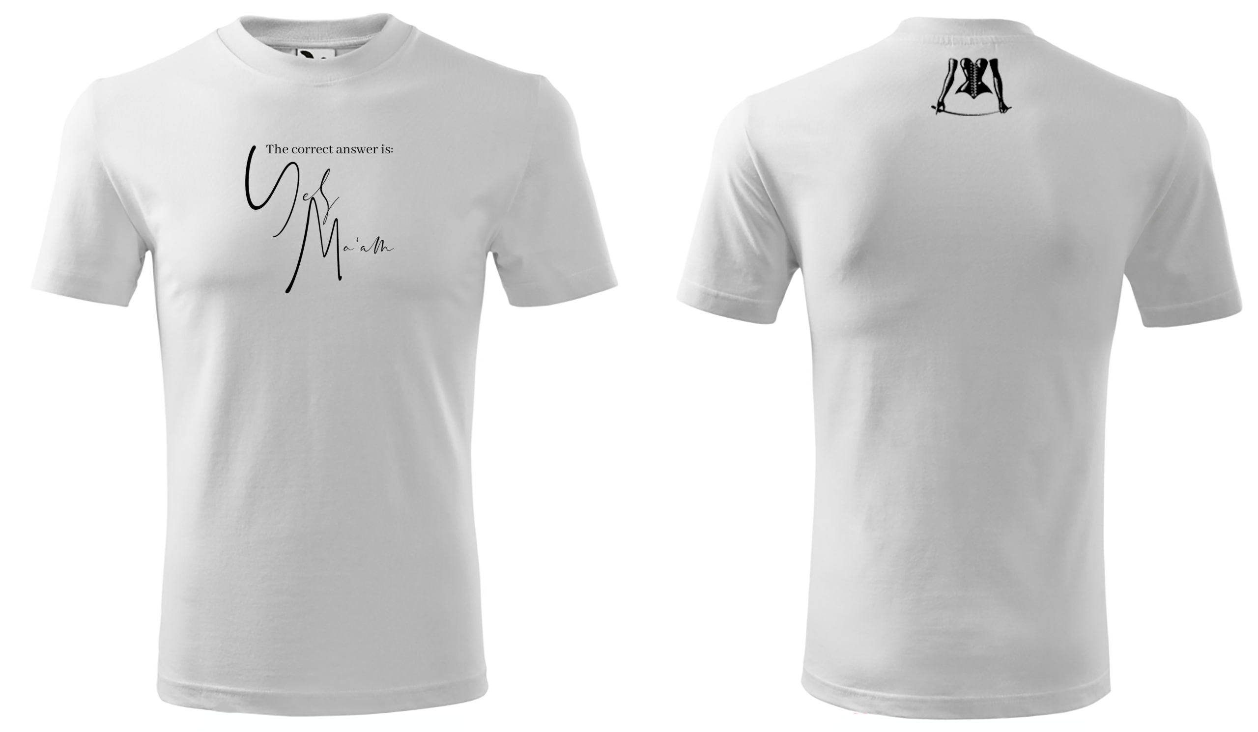 Lascivní Tričko – Yes, Mistress – NEW Heavy Unisex Bílé