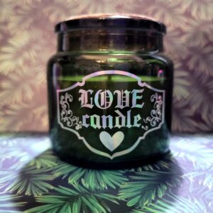 Svíčka ve skle - LOVE candle - zelená