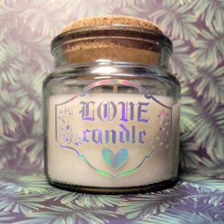 Svíčka ve skle - LOVE candle - světle zelená