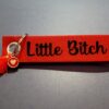 Plstěný přívěsek na klíče - Little Bitch - červený - Image 2