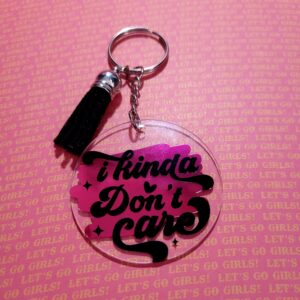 Klíčenka - I don't care - Akryl