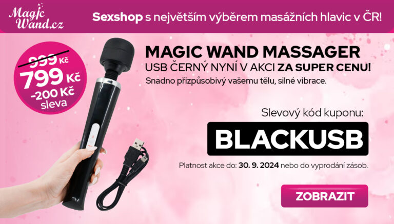 Nyní 200 Kč sleva na populární Magic Wand Massager v elegantní černé barvě!