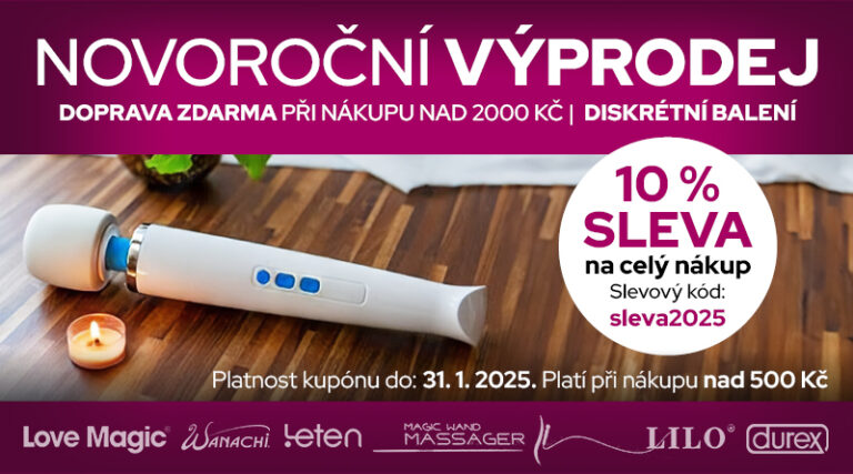 Novoroční výprodej erotických pomůcek na MagicWand.cz – slevy, dárky a doprava zdarma!